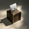 OLETHA Square Tissue Box Cover - Aesthetic Desk Decor for