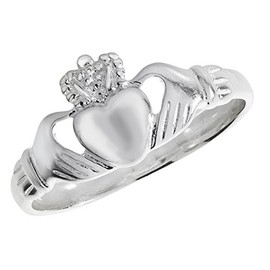 925 Sterling Silver Ladies Claddagh Ring WJS13946RSL