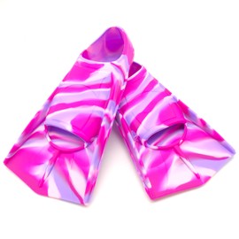 Gugmoy Kids Swim Fins,Comfortable Silicone Flippers for Swimming and Diving,Size Suitable Beginners Kids Girls Boys Adults (Medium, GreatRedandPurple)