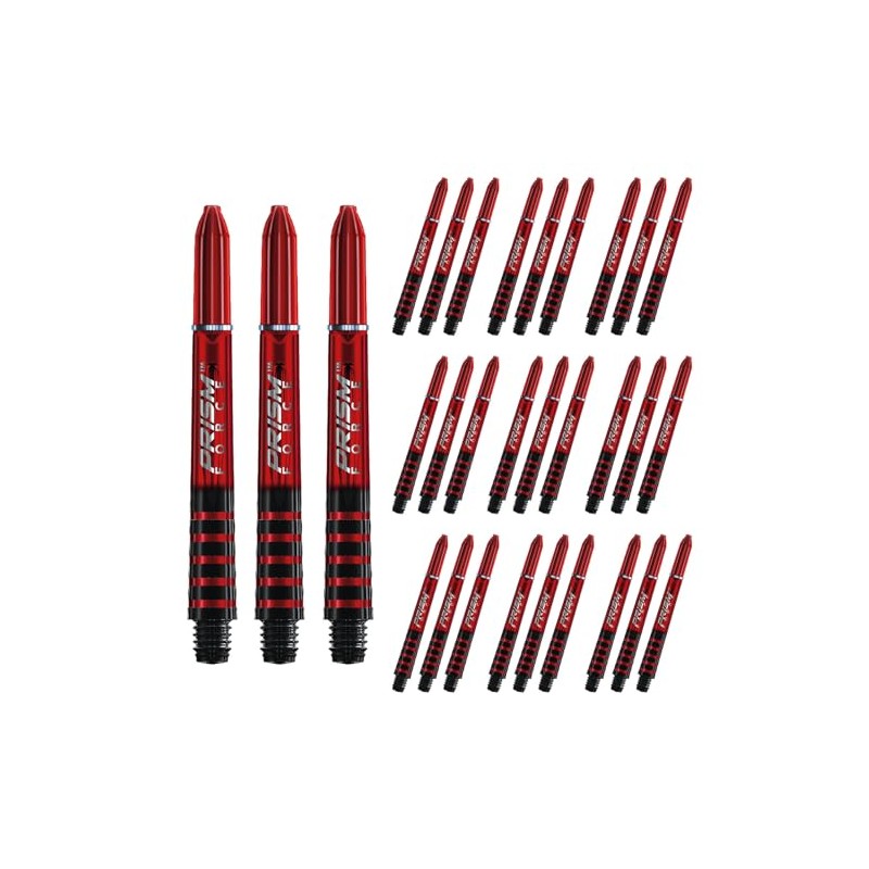 WINMAU Prism Force Red Intermediate Polycarbonate Dart Stems (Shafts) -