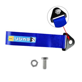 JDM Spoon Sport Racing Universal Front & Rear Tow Strap/Tow Hook Ribbon -Blue