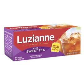 Luzianne Sweet Tea Family Size.  22 Count Box Pack Of 6