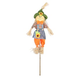 Fall Harvest Scarecrow Decorations 39.37in Tall Get Rid Of Birds Wind Resistant Garden Scarecrow for Thanksgiving Home Yard Female Scarecrow