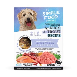 Simple Food Project - Duck & Trout Recipe - Freeze Dried Raw Food for Dogs - 48oz