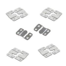 zalati Picture Hangers, 10 Pieces Flush Mount Brackets Concealed Hanging Buckle Interlock Z Clip for Photos, Mirrors, Pictures, Art Gallery - L