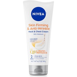 NIVEA Crema Reafirmante Y Antiarrugas Para Cuello Y Pecho, Crema Corporal Hidratante 24 Horas Reduce El Aspecto De Líneas Finas Y Arrugas, Tubo De 6.7 Oz