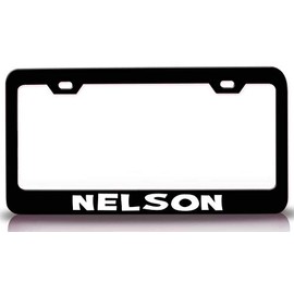 Custom Brother - Nelson Male Name Metal Car SUV Truck License Plate Frame Bl p87