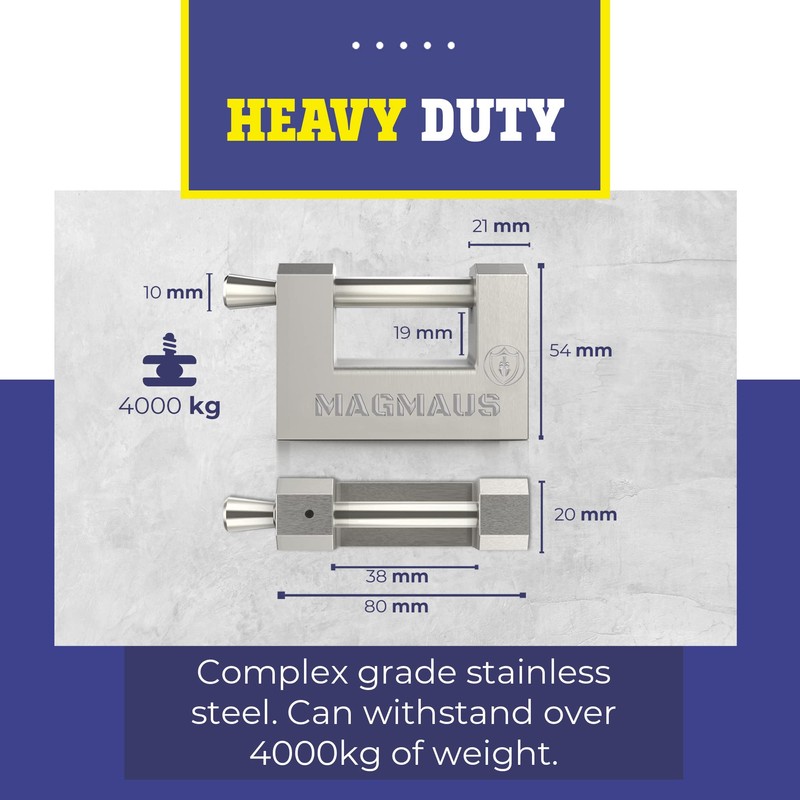 Magmaus® RTL80 Heavy Duty Lock for Shipping Container - [Weatherproof]