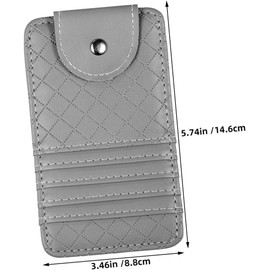 UPKOCH Organizador de Parasol para Coche 2 Piezas de PU Clip para Gafas y Tarjetero, Almacenamiento Ligero para Documentos y Billetes Durante la Conducción