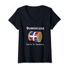Womens Dominicana Bandera Dominican Republic Flag Hasta La Tambora V-Neck
