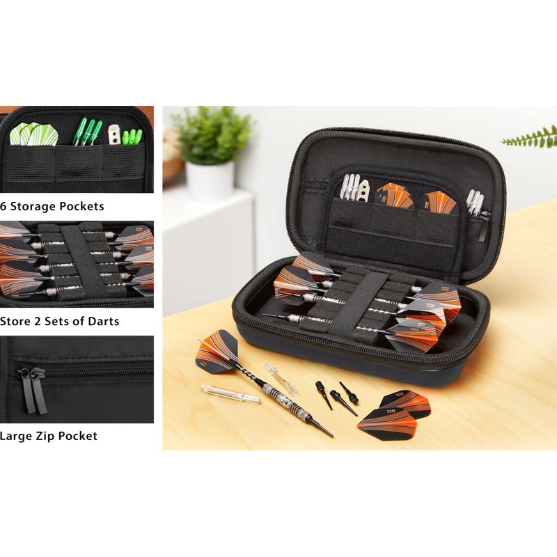 Casemaster Sentinel 6 Dart Case, Holds Extra Accessories, Tips, Shafts