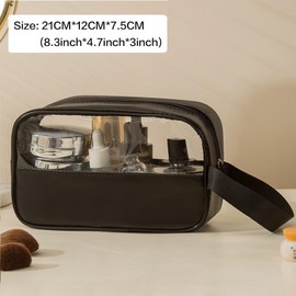 FIYUK Toiletry Travel Wash Bag Waterproof Portable Traveling Accessories Organizer For Women and Men, Black