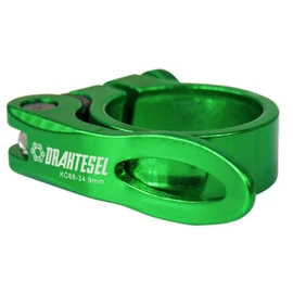 Drahtesel Bicycle Quick Release, Seat Post, Saddle Clamp, Clamping Ring, Seatpost Clamp (Green, 30.2 mm)