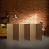 3 ft. Short Brown Temporary Cardboard Folding Screen - 6