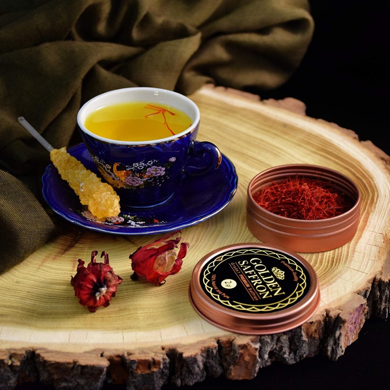 Golden Saffron, Finest Pure Premium All Red Saffron Threads, Grade