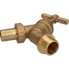 3/4" Hose Union Bib Tap Brass Outdoor Water Supply Weather-Resistant
