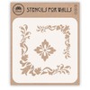 Accent Corners Stencil, 6.5 x 6.5 inch - Classic Flower