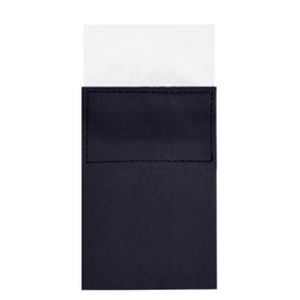 DonDon men's breast pocket handkerchief pre-folded square with cardboard adjustable white