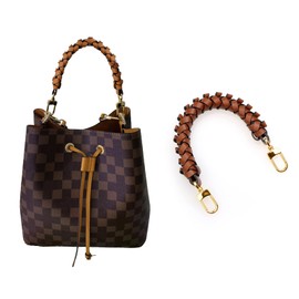 Jiesinlov Leather Top Braided Handle for Bucket Bags (Brown)