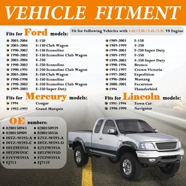 XLNTAPS Set of 8 Upgraded 0280150943 Fuel Injectors Fit for Ford: F150 F250 F350 E150 E250 E350 Mustang, For Lincoln: Navigator/Town Car, For Mercury: Grand Marquis, V8 4.6L/5.0L/5.4L/5.8L 1990-2005