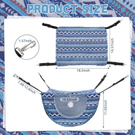 Unittype 2 Pieces Cat Cage Hammock Hanging Pet Bed Double Layer Soft Plush Hanging Pet Bed Comfortable Hammock Bed for Indoor Cats Kitten Ferret Hamster Rabbit or Small Animals, 2 Styles (Boho)