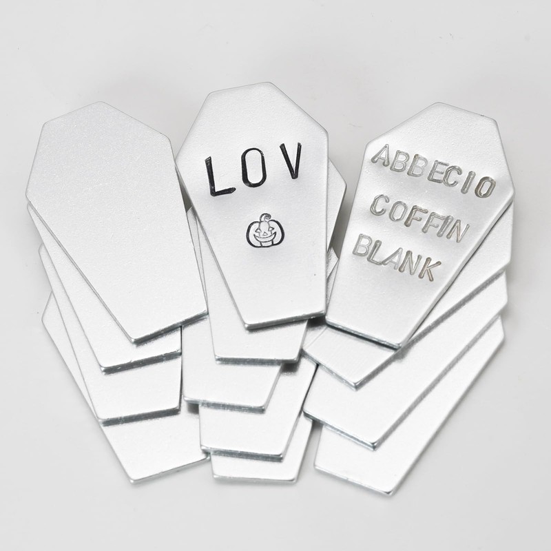ABBECIAO 12PCS Aluminum Coffin Stamping Blanks Polished and Smooth Edges
