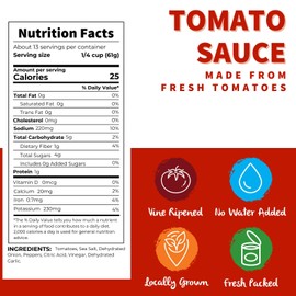 Dei Fratelli Tomato Sauce (28 oz. cans, 12 pack) - Vine-Ripened - No Water, No Paste – Non-GMO, Gluten-Free - 5th Generation Family Recipe