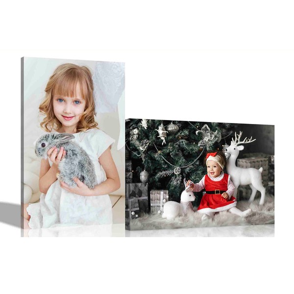 Artley Prints Portrait Personalised Canvas With Photos Custom Prints on