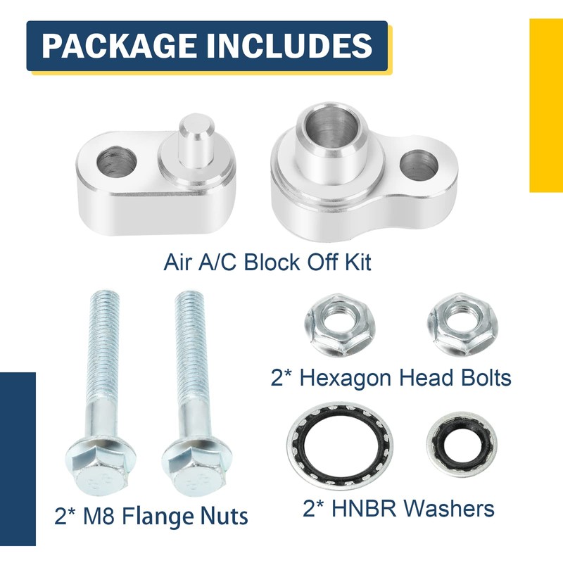 A/C Block off Rear Air Conditioning Block Off Fittings Premium