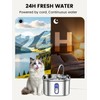 Stainless Steel Cat Water Fountain for Cats Indoor 3.2L 108oz