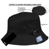 Adjustable Waterproof Bucket Rain Hat in Nylon, Easy to fold