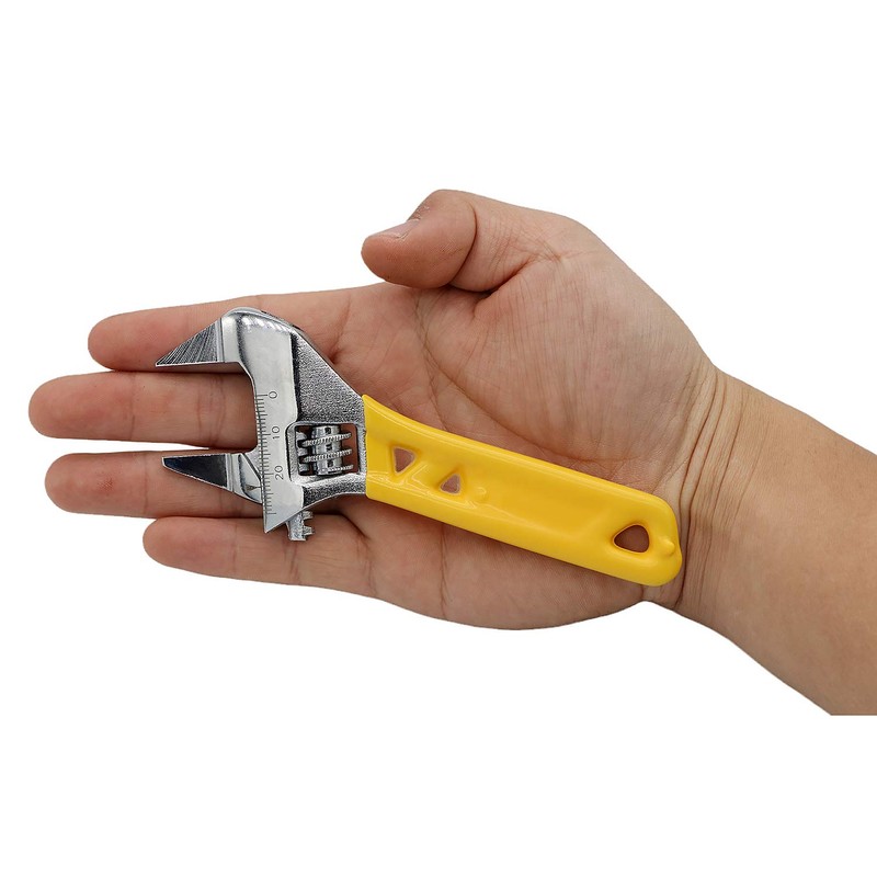 GETUHAND Extra Slim Jaw 4-Inch/5-Inch Adjustable Wrench, Black, Metal