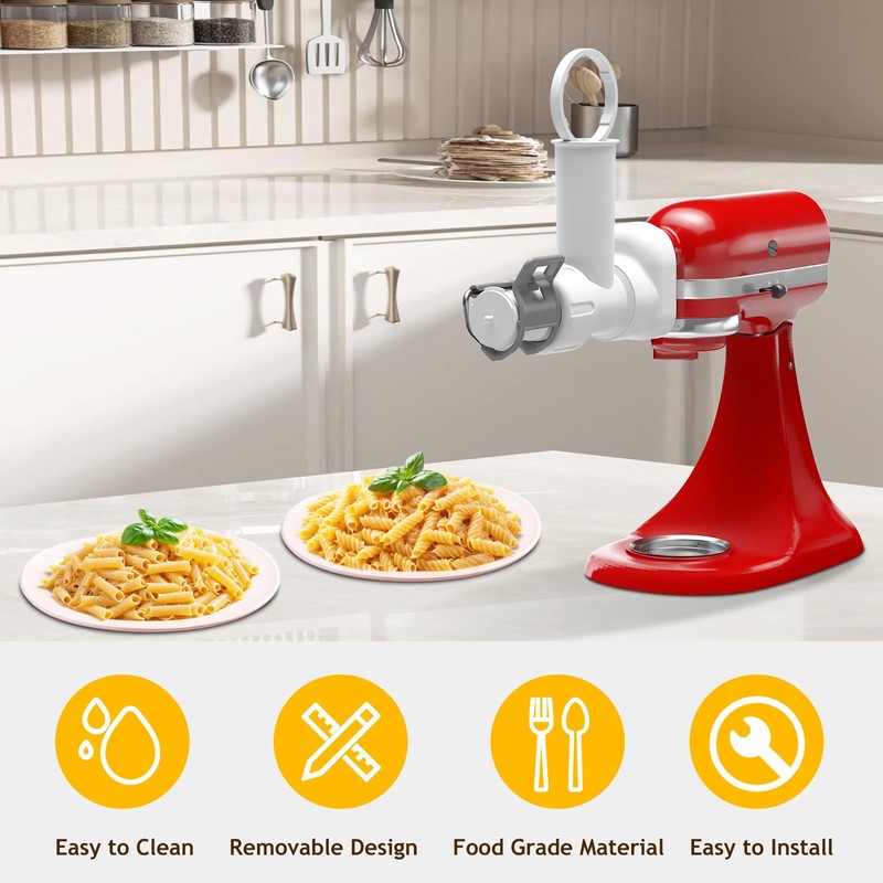 Pasta Maker Attachment for Kitchenaid Stand Mixer with 6 Different