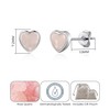 Philip Jones Rose Quartz Heart Stud Earrings with Quote Card