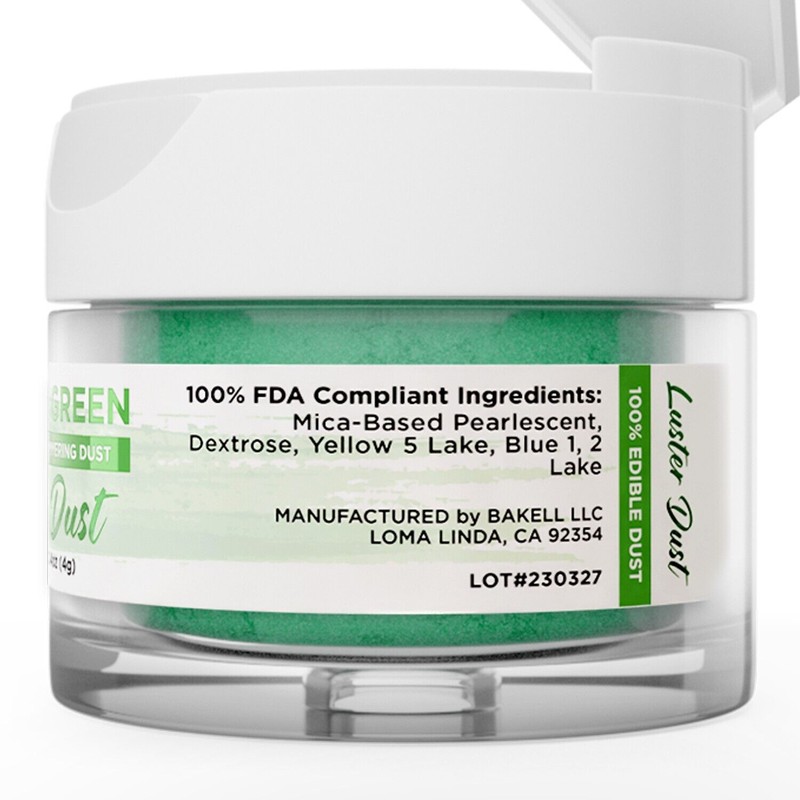 Bakell® 4g Classic Green Pearlized Edible Luster Dust