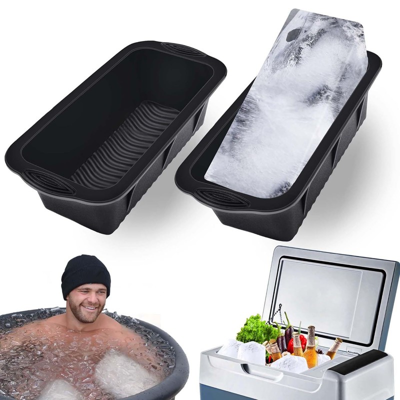 2pcs Extra Large Easy Demould Silicone Ice Cooler Reusable Big