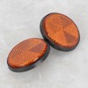 Round Reflector, 2 Pcs Round Reflector Universal Motorcycle Bike Red