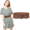 JASGOOD Wide Belt Women's Belt Rubber Belt Sash Belt Croco