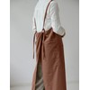 Cotton Long Square Cross Back Aprons Solid Color Cook Kitchen