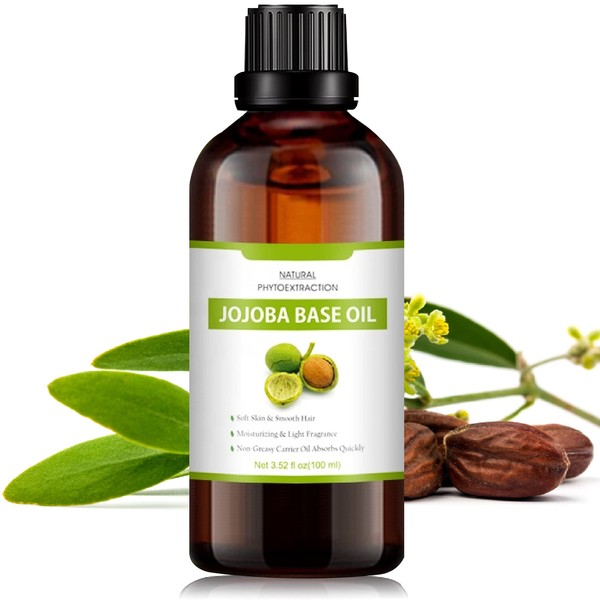 Aceite de jojoba corporal para masajes aromaterapia hidratante aceite terapia de la piel cabello humectante cuidado de la piel ideal mezclar aceites esenciales natural Aceite Potador Base neutro
