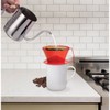 Fino Pour-Over Coffee Brewing Filter Cone, Number 4-Size, Red, Brews