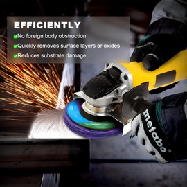 WelderElite Paint Stripping Discs 12-Pack, 4-1/2" Purple Strip Disc Wheel for Angle Grinder, Ideal for Paint, Rust, and Grime Removal, Metal and Wood Stripping