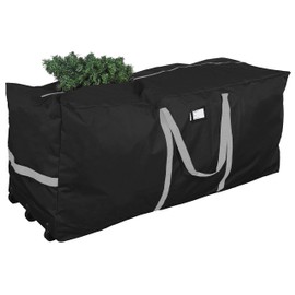 ProPik Christmas Rolling Tree Storage Bag, Fits Up to 9 Ft Tall Disassembled Trees, 28" X 16.5" X 60", Extra Large Heavy Duty Storage Container with Wheels & Handles, 600D Oxford (Red)