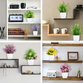 Fake Plants Mini Potted Artificial Flower Plants, 8 Pack Artificial Eucalyptus Plants Small Houseplants Greenery in Square Pot, Small Faux Plants Decor for Home Bathroom Office Farmhouse Desk Shelf