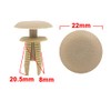 uxcell 50PCS 8mm Beige Truck Car Auto Bumper Fender Plastic