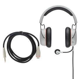 Gugxiom Replacement Audio Cable for MMX150 Headset, OFC Braided USB C to 3.5mm AUX Cable, 1.2M (Gray)