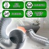 Flexible Suction Hose Aluminium Diameter 120 mm Extendible Length 20