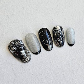 Of Pearl Handmade Nail Tips - Long Square / 오브 펄 수제네일팁 - 롱스퀘어