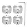 sourcing map 4 Pcs Aluminium Potentiometer Knobs, 1/4" (6mm) Universal