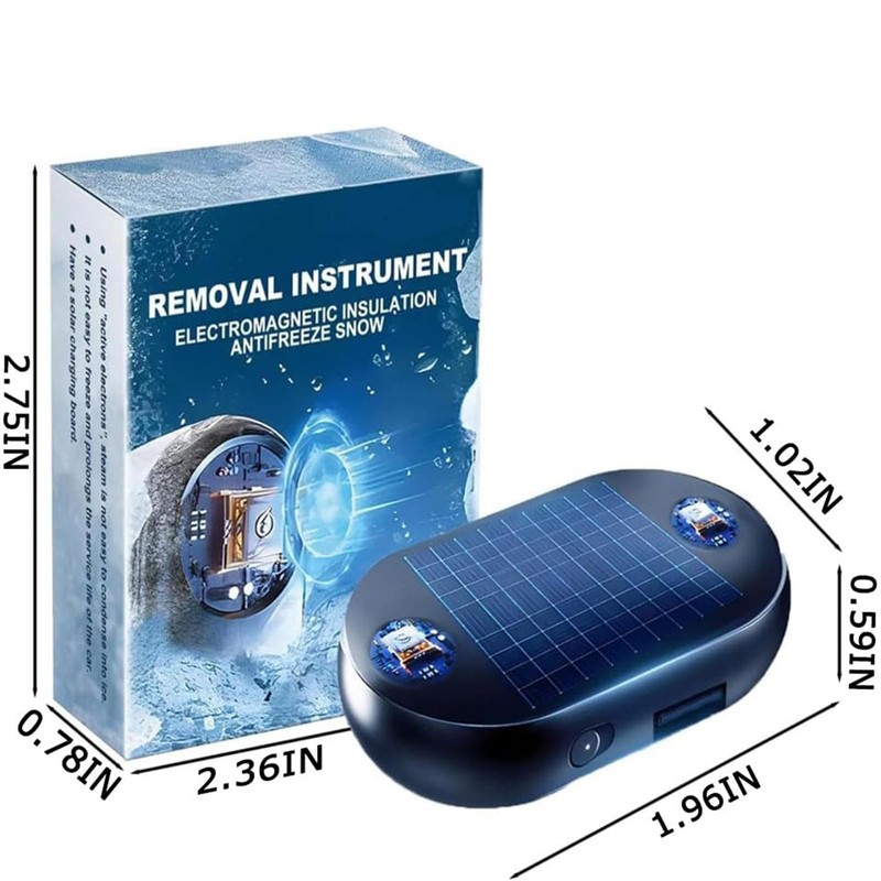 3PCS Anti-freeze Electromagnetic Car Snow Removal Device, Solar Electromagnetic Molecular